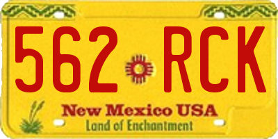 NM license plate 562RCK