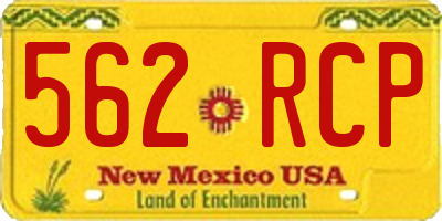 NM license plate 562RCP