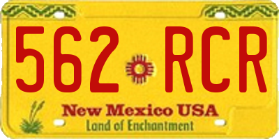 NM license plate 562RCR