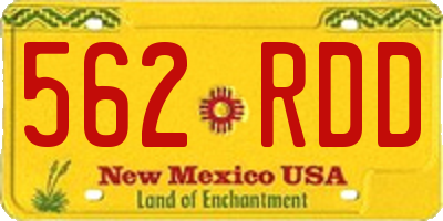 NM license plate 562RDD