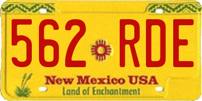 NM license plate 562RDE