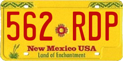 NM license plate 562RDP