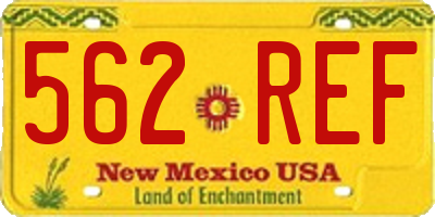 NM license plate 562REF