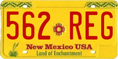 NM license plate 562REG