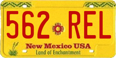 NM license plate 562REL