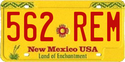 NM license plate 562REM