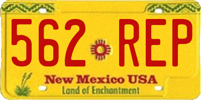 NM license plate 562REP