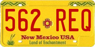 NM license plate 562REQ