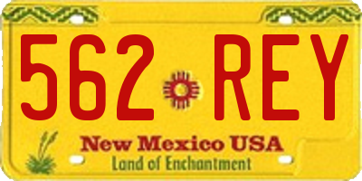 NM license plate 562REY