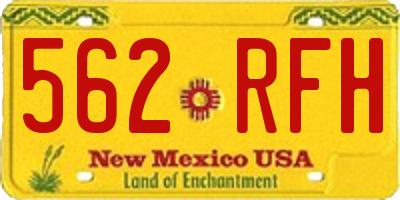 NM license plate 562RFH