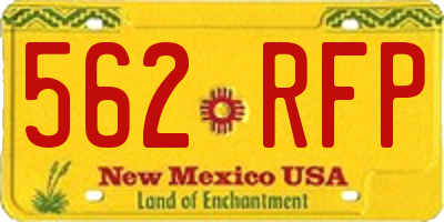 NM license plate 562RFP