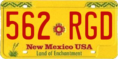 NM license plate 562RGD