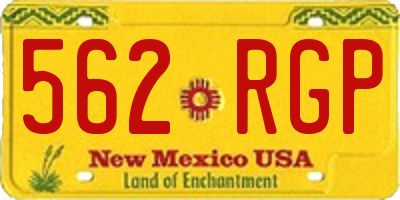 NM license plate 562RGP