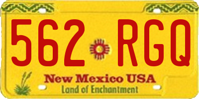 NM license plate 562RGQ