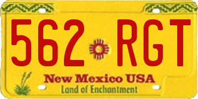NM license plate 562RGT