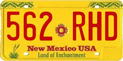NM license plate 562RHD