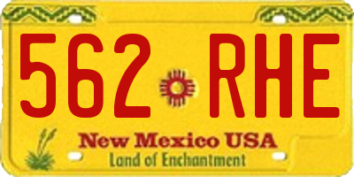 NM license plate 562RHE