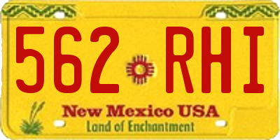 NM license plate 562RHI
