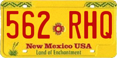NM license plate 562RHQ