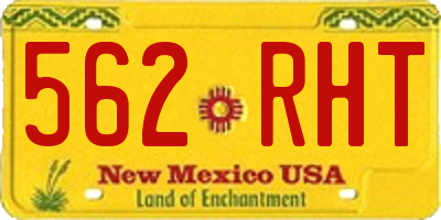 NM license plate 562RHT