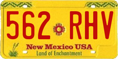NM license plate 562RHV