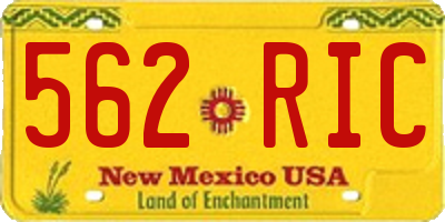 NM license plate 562RIC