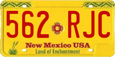 NM license plate 562RJC
