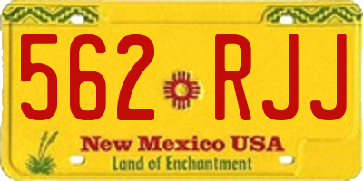 NM license plate 562RJJ