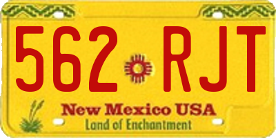 NM license plate 562RJT