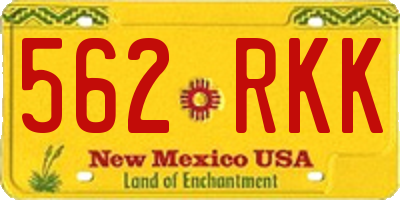 NM license plate 562RKK