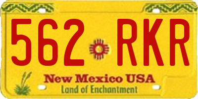 NM license plate 562RKR