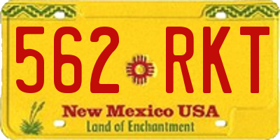 NM license plate 562RKT