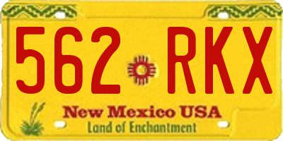 NM license plate 562RKX