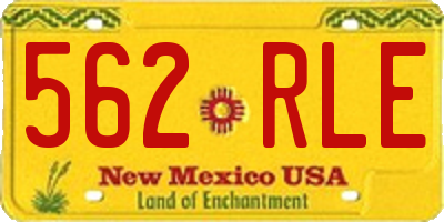 NM license plate 562RLE