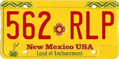 NM license plate 562RLP