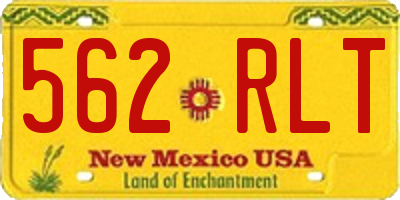 NM license plate 562RLT