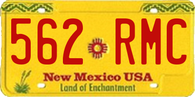NM license plate 562RMC