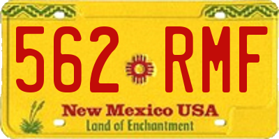 NM license plate 562RMF