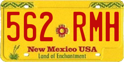 NM license plate 562RMH