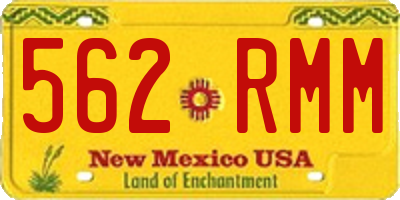 NM license plate 562RMM