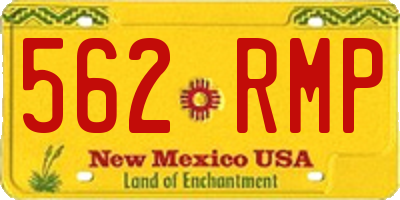 NM license plate 562RMP