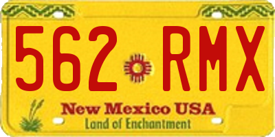 NM license plate 562RMX