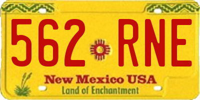 NM license plate 562RNE