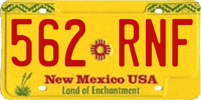NM license plate 562RNF