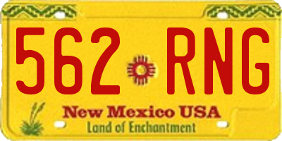 NM license plate 562RNG