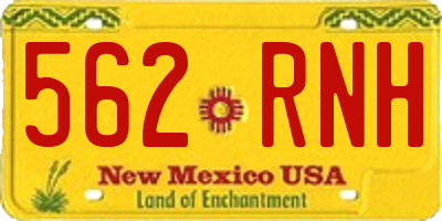 NM license plate 562RNH