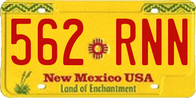 NM license plate 562RNN