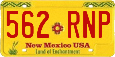 NM license plate 562RNP