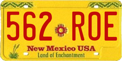 NM license plate 562ROE