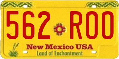 NM license plate 562ROO
